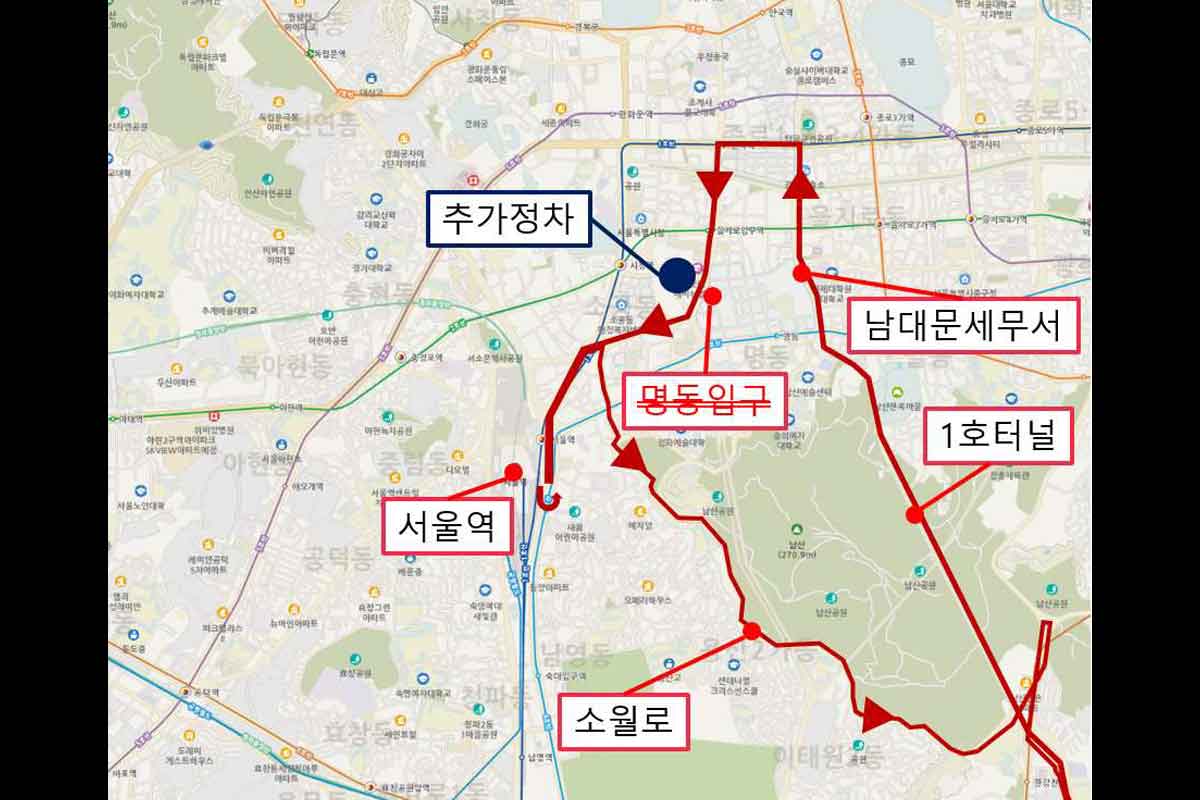 버스-광역버스-강남-명동-교통흐름-직장인-출퇴근