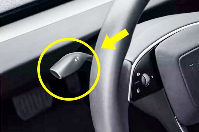 테슬라-모델3-방향지시등-레버